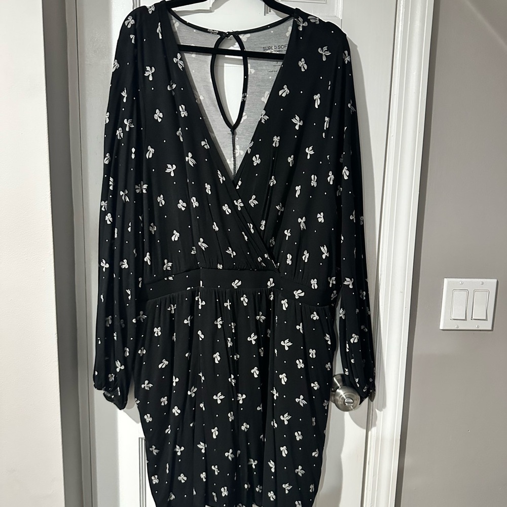 Torrid Black Bow Jumpsuit